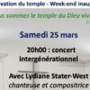 Week-end inaugural du temple de Bourges – Concert intergénérationnel